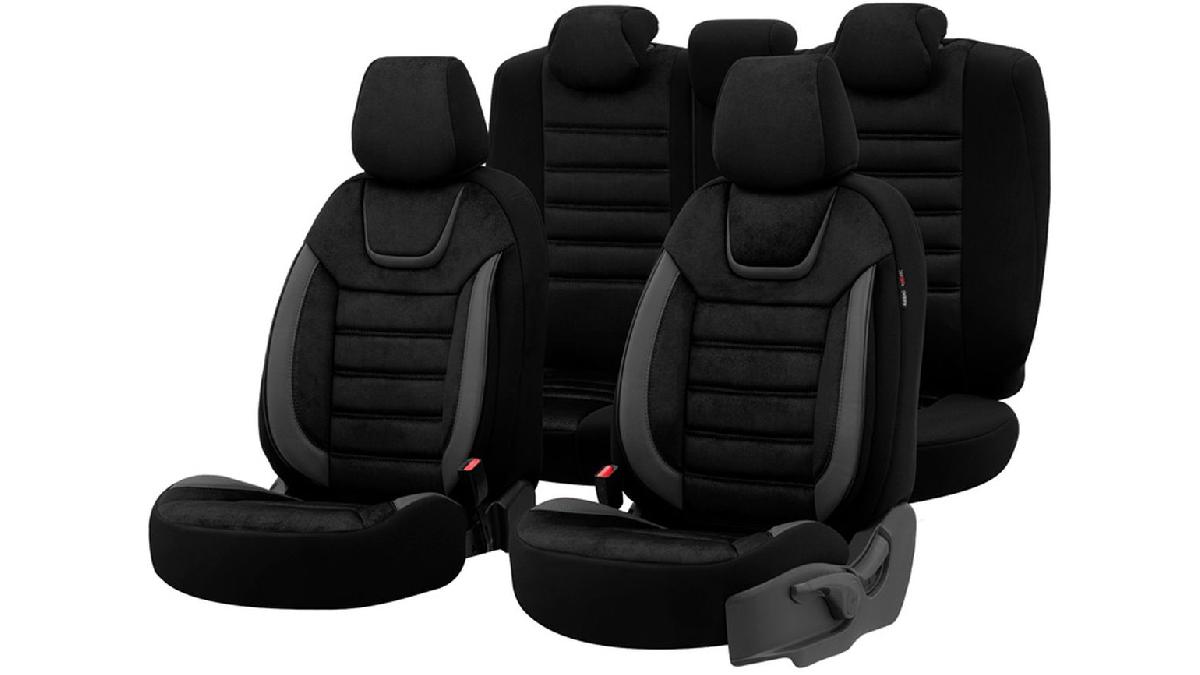 Housse+de+si%C3%A8ges+universel+en+suede%2Fcuir%2Ftextile+%27Iconic%27+Noir%2FGris+-+11-pi%C3%A8ces+-+adapt%C3%A9+aux+Side-Airbags